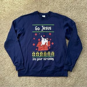 Ugly Christmas “Go Jesus It’s Your Birthday” Sweatshirt